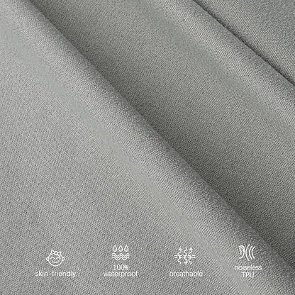 Crib Sheets Waterproof 2 Pack, Crib Mattress Protector, Toddler Fitted Crib Sheet Neutral, Ultra Soft & Breathable Toddler Bed Sheets for Boys and Girls, Grey