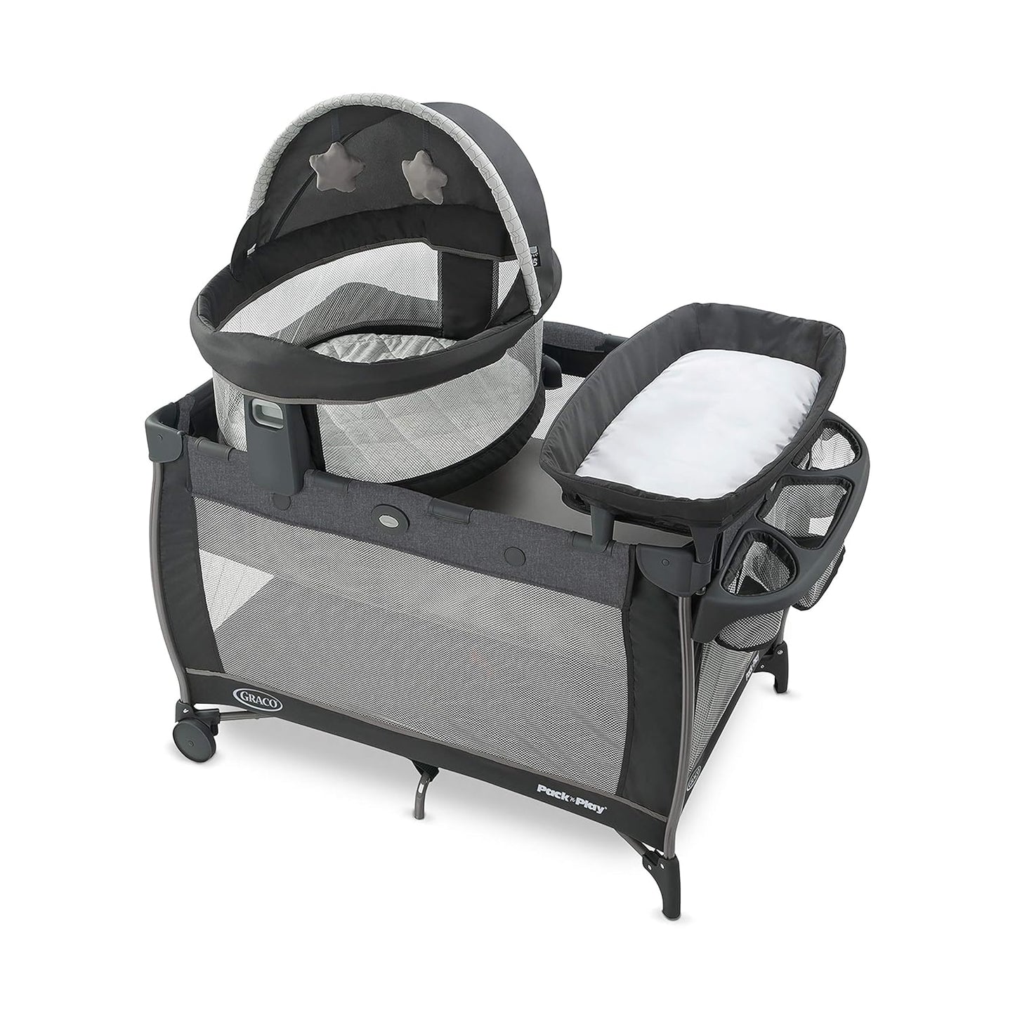 Graco Pack 'n Play Day2Dream Travel Bassinet Playard Features Portable Bassinet Diaper Changer and More (Lo, Lo)