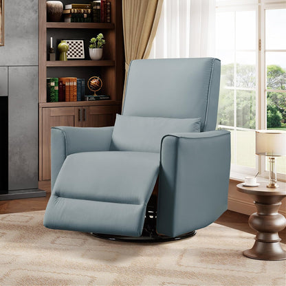 Garvee 360° Swivel Rocking Recliner Glider Chair – High-Back PU Leather Deep Seat Manual Recliner for Nursery, Living Room, Bedroom & Home Theater