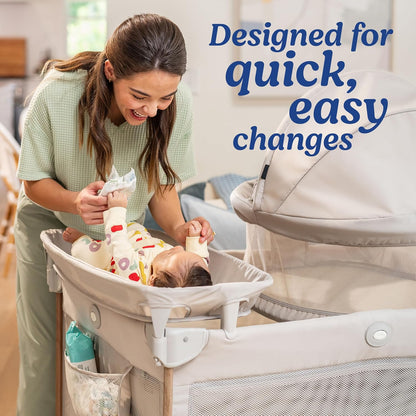 Graco Pack 'n Play Day2Dream Travel Bassinet Playard Features Portable Bassinet Diaper Changer and More (Lo, Lo)
