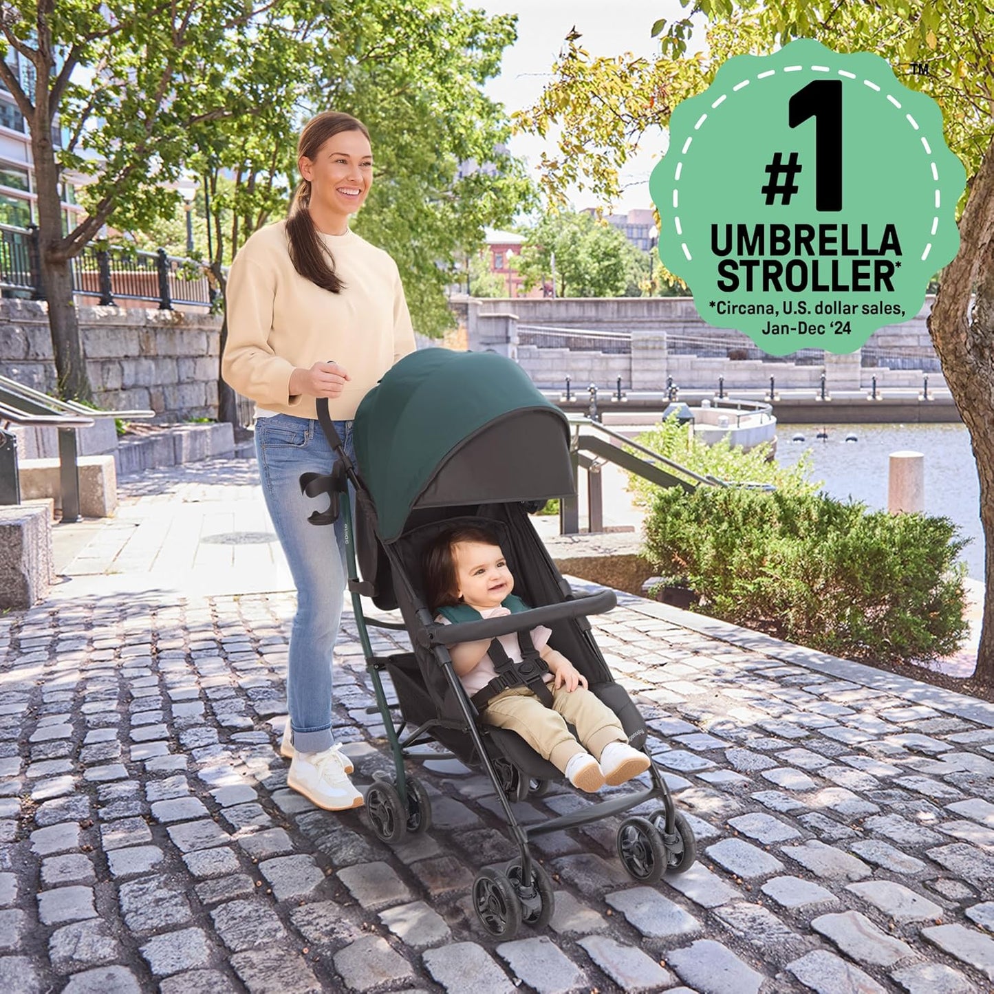 Ingenuity 3Dlite Convenience Stroller, Gray – Lightweight Stroller with Aluminum Frame, Large Seat Area, 4 Position Recline, Extra Large Storage Basket – Infant Stroller for Travel and More