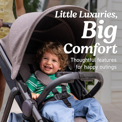 Graco Merge 360 Baby Stroller - Front and Rear 360-Degree Rotating Wheels Infant Stroller for Easy Gliding and Tight Turns, Quick 1-Button Push Folding Stroller, Great Gift for New Parents