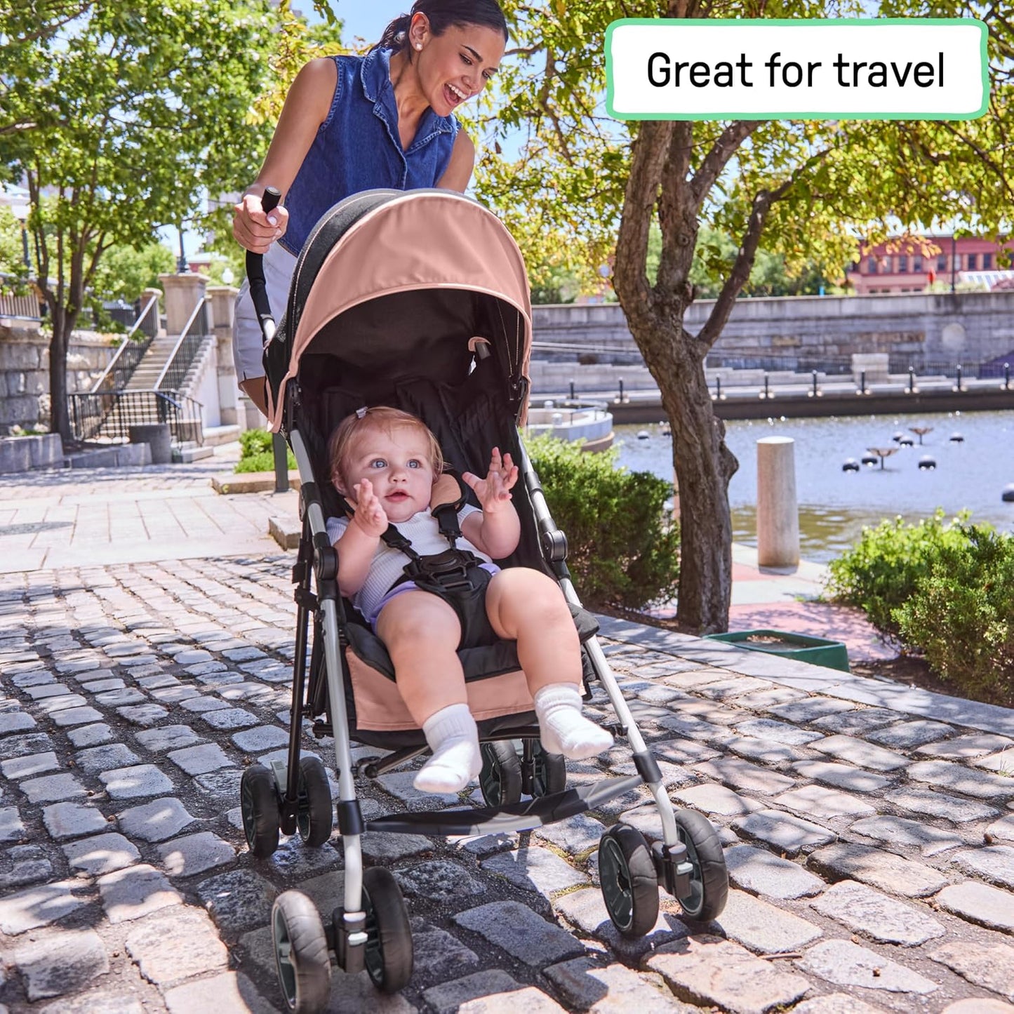 Ingenuity 3D Mini Stroller Rain Cover, Baby Weather Shield for Rain, Wind & Snow, Fits 3D Mini Strollers, Vented Airflow, Clear Visibility, Easy Install & Storage – Clear