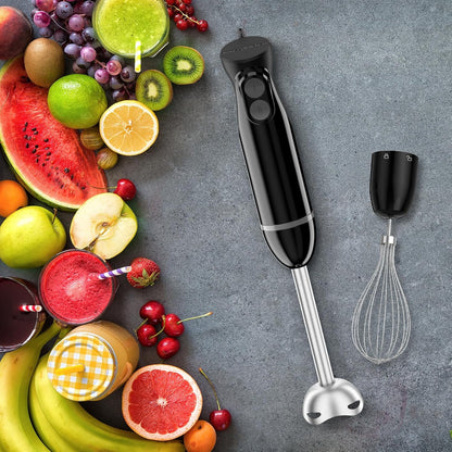 Bonsenkitchen Hand Blender, Immersion Blender with 2 Mixing Speed, Electric Handheld Mixer Portable Stick Mixer with Stainless Steel Blades for Soup, Smoothie, Puree, Baby Food