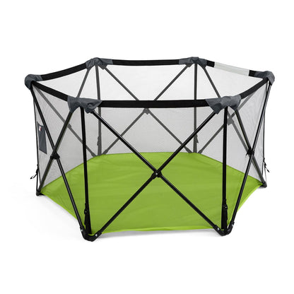 Summer Infant Pop ‘N Play Deluxe Ultimate Playard, Aqua Splash - Full Coverage Indoor/Outdoor Portable Play Pen with Fast, Easy and Compact Fold