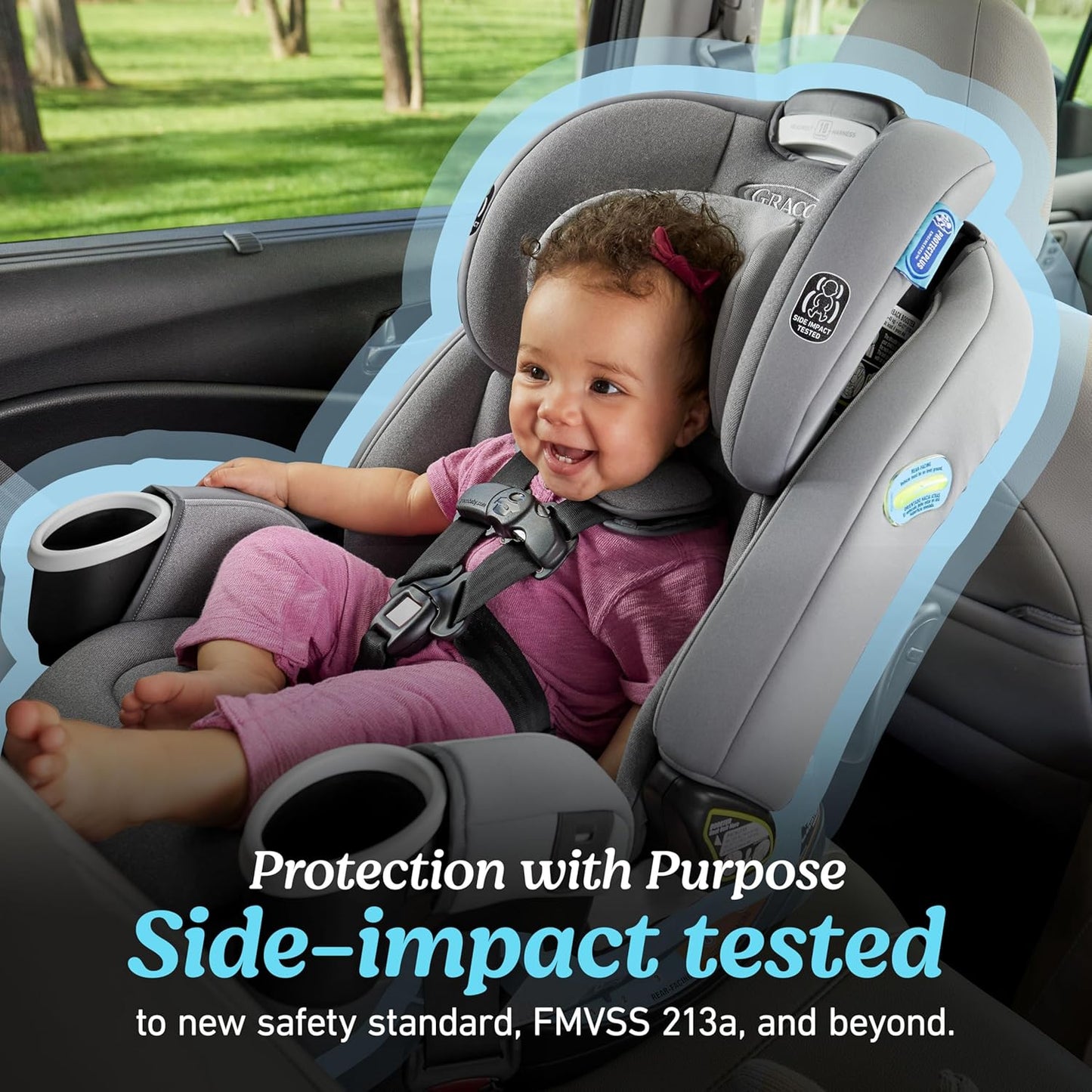 Graco® 4Ever DLX 4 in 1 Car Seat | Infant to Toddler Car Seat, Maven, Adaptable for 10 Years of Use, Size: 20x21.5x24 Inch