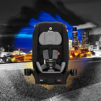 Diono Radian 3R, 3-in-1 Convertible Car Seat, Rear Facing & Forward Facing, 10 Years 1 Car Seat, Slim Fit 3 Across, Jet Black