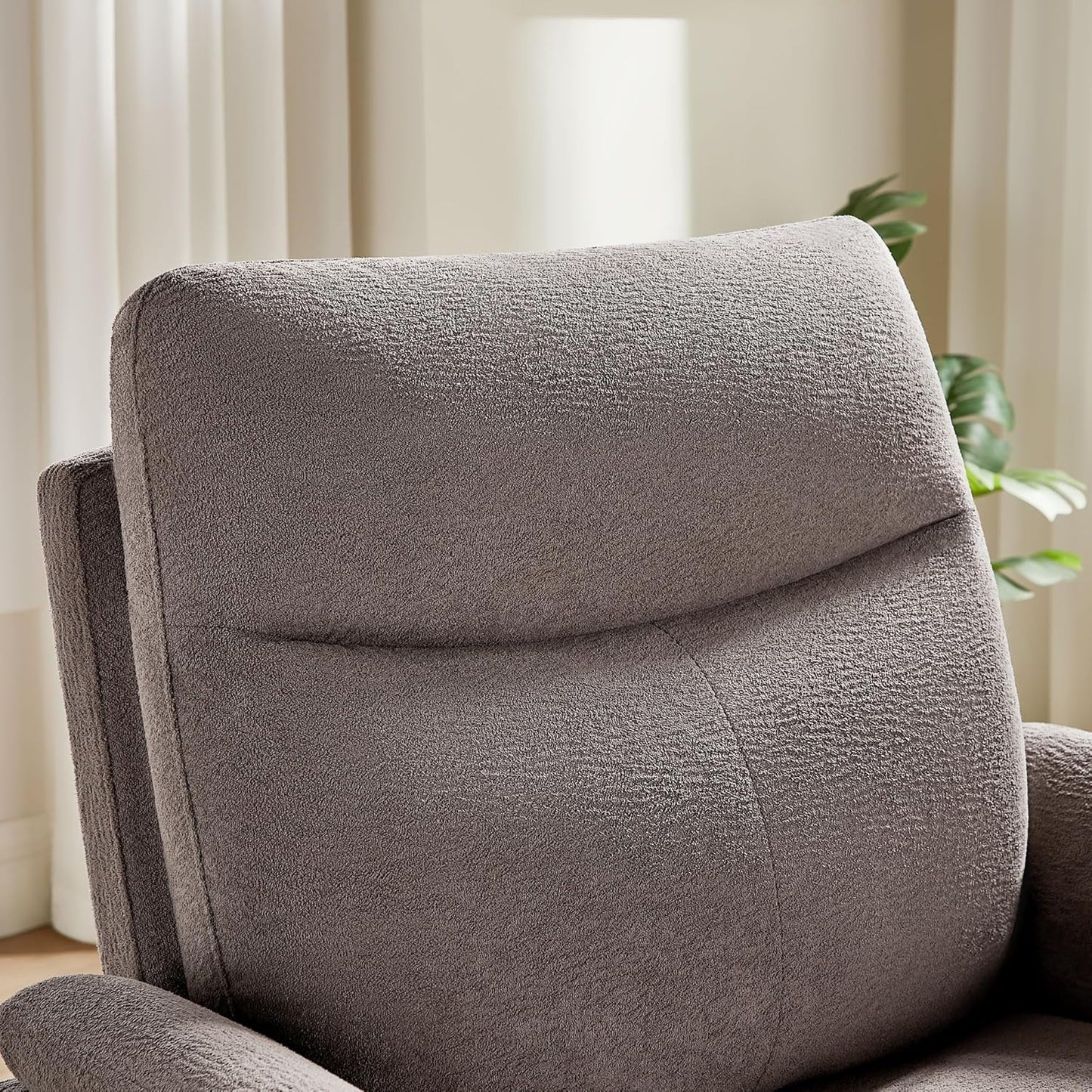 VANOMi Power Recliner Chair Swivel Glider, Electric Rocking Recliner Chairs with USB and Type-C Ports, Nursery Chair Recliner for Living Room, Bedroom, Apartment（Camel）