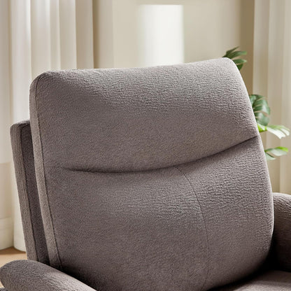 VANOMi Power Recliner Chair Swivel Glider, Electric Rocking Recliner Chairs with USB and Type-C Ports, Nursery Chair Recliner for Living Room, Bedroom, Apartment（Camel）