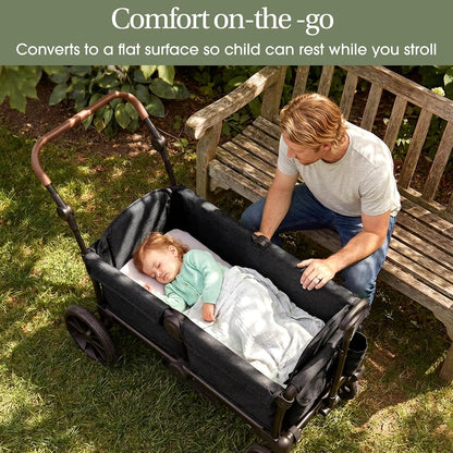 Evolur Velo Rider Travel Stroller – Compact, Lightweight Umbrella Stroller for Toddlers 6–36 Months, One-Hand Fold, Footrest, Rear Platform, 5-Point Harness, Portable & Travel-Friendly