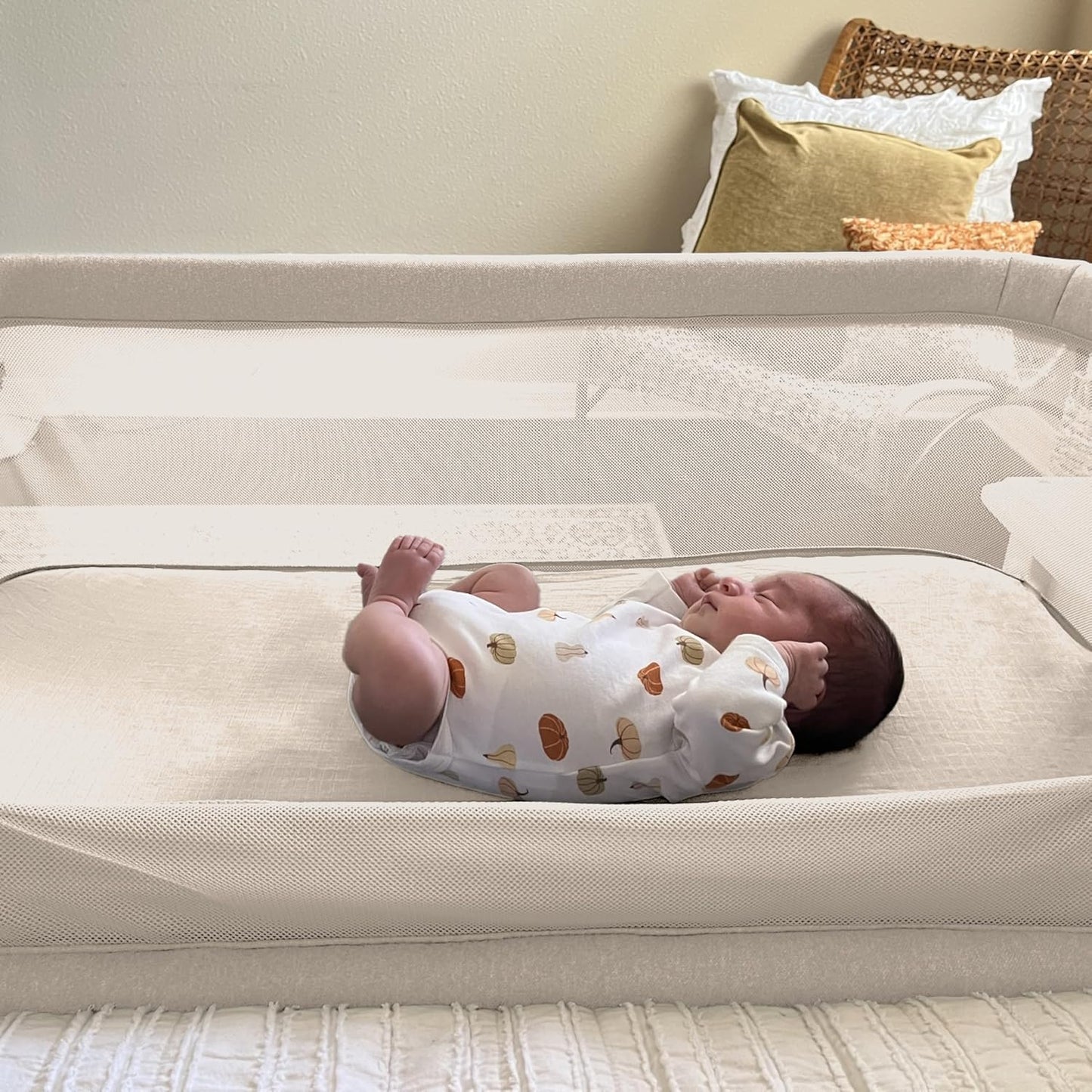 Newton Baby Fitted Sheets for Bassinet & Bedside Sleeper, Essential Bassinet (2-Pack) - Ultra-Breathable, Washable and Ultra-Soft, 100% Muslin, 19" x 35" - Grey