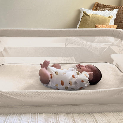 Newton Baby Fitted Sheets for Bassinet & Bedside Sleeper, Essential Bassinet (2-Pack) - Ultra-Breathable, Washable and Ultra-Soft, 100% Muslin, 19" x 35" - Grey