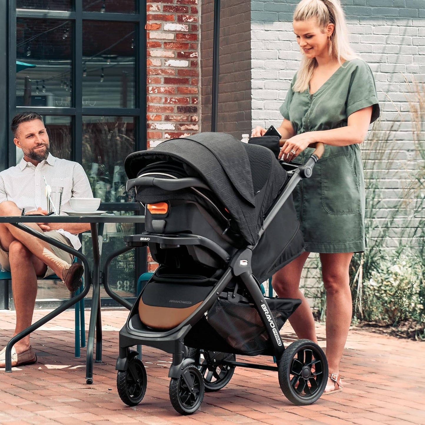 Chicco Bravo LE ClearTex Full-Size Stroller for Babies and Toddlers, UPF-Rated Canopy, GREENGUARD Gold Certified, Lightweight, One-Hand Compact Fold, Pewter/Grey