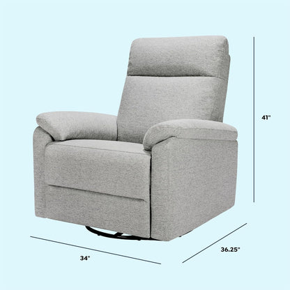 Davinci Suzy Glider Recliner Nursery Chair - Glider Rocking Chair for Nursery and Living Room - GREENGUARD Gold, FSC & Certi-PUR US Certified - 360° Swivel Rocker Recliner Chair (Cozy Cream Boucle)