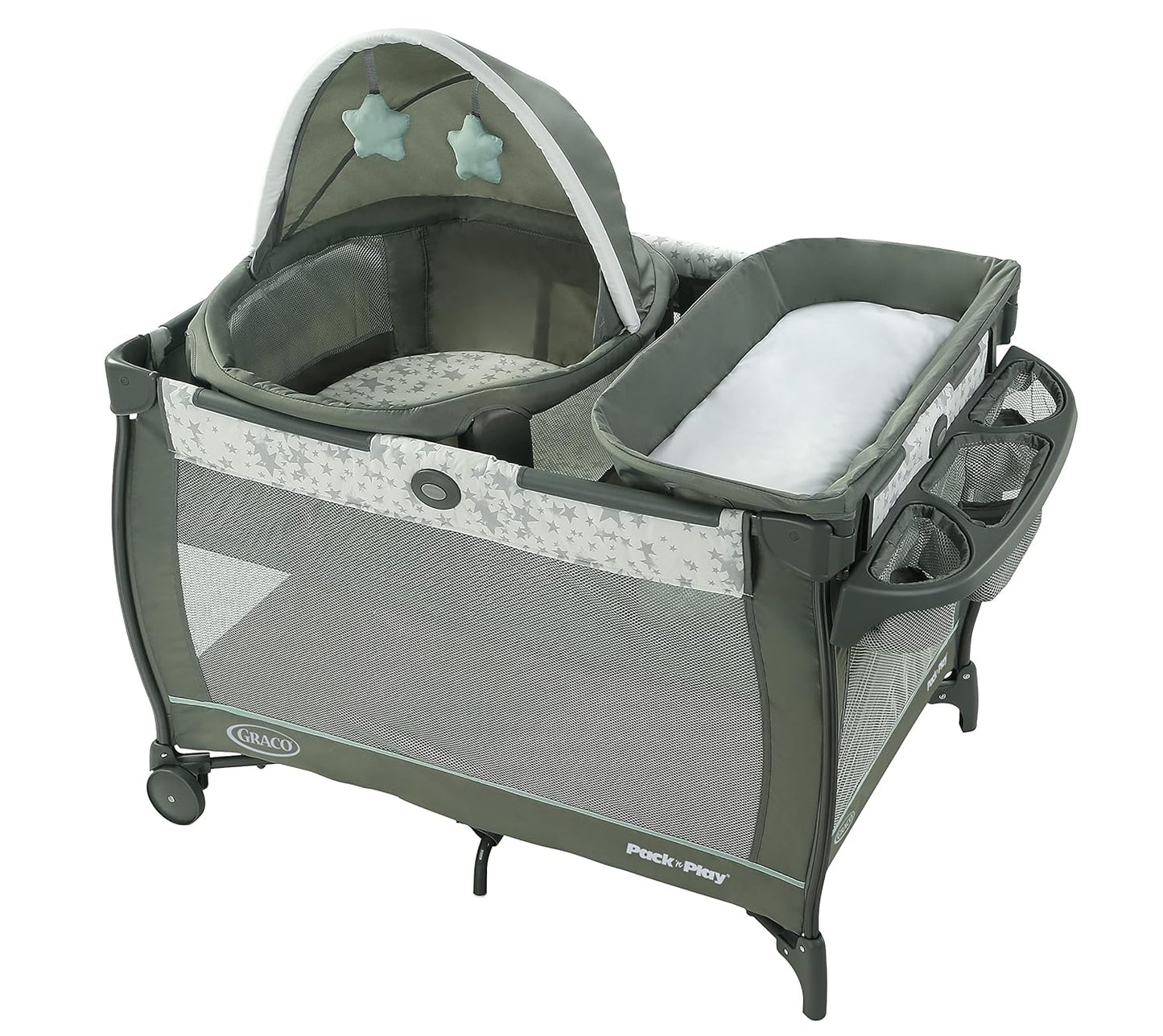 Graco Pack 'n Play Day2Dream Travel Bassinet Playard Features Portable Bassinet Diaper Changer and More (Lo, Lo)