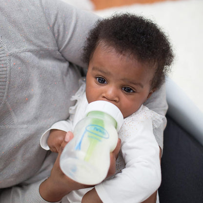 Dr. Brown’s Natural Flow® Anti-Colic Options+™ Wide-Neck Baby Bottles 5 oz/150 mL, with Level 1 Slow Flow Nipple, 4 Pack, 0m+