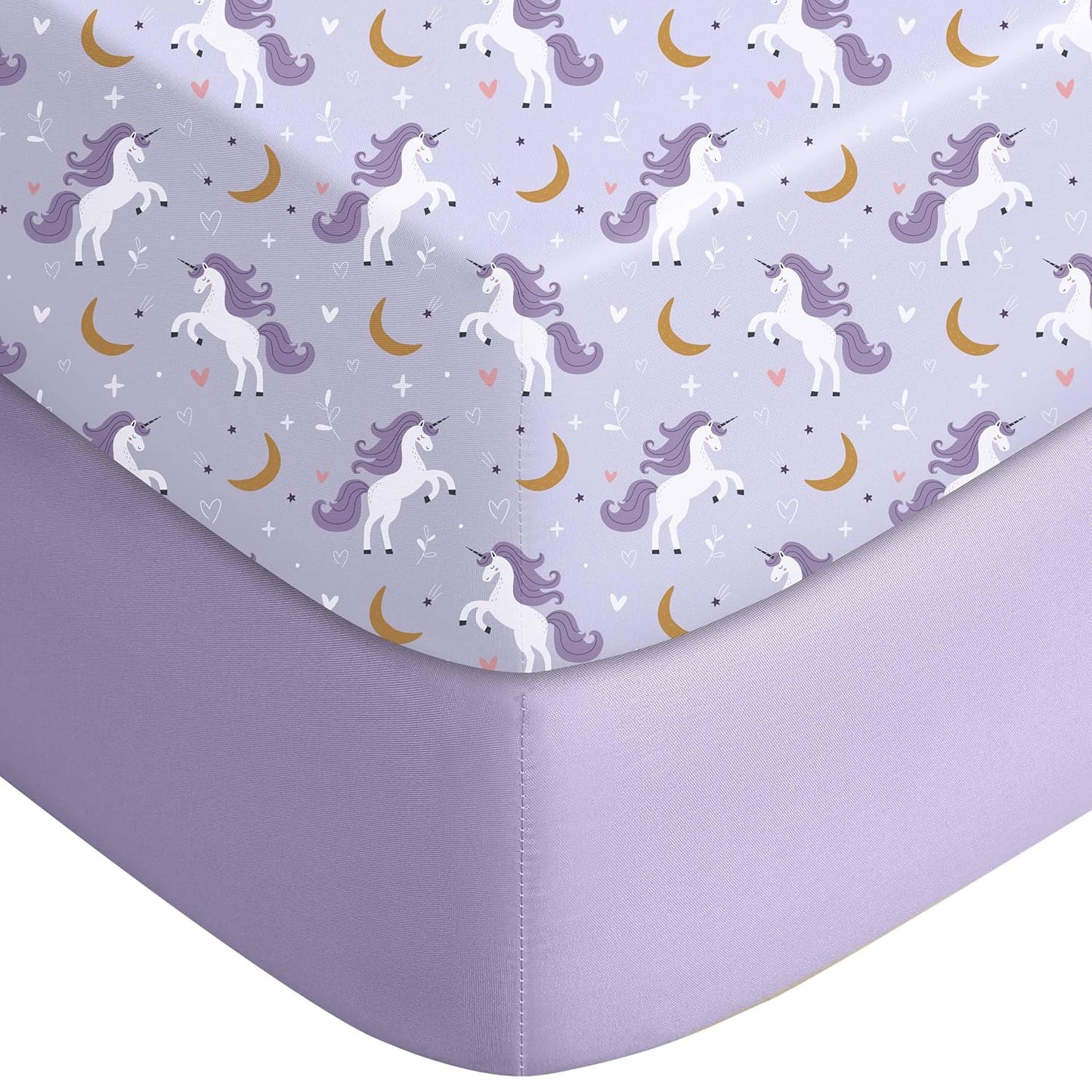 Yoofoss Pack and Play Sheets Fitted, Mini Crib Sheets 2-Pack for Pack N Play Mattress, Stretchy Playard Sheet, Soft and Breathable Green+Giraff