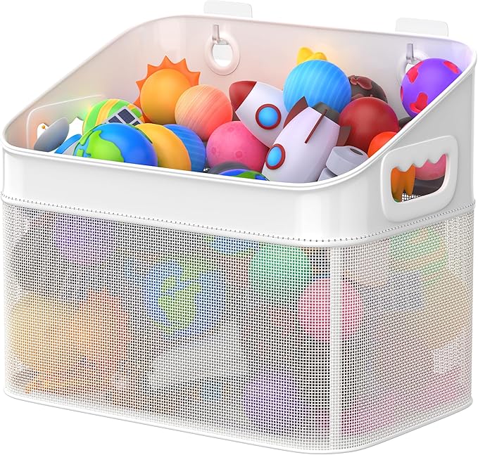 GloTika Mesh Baby Bath Toy Storage, ‎Large Capacity and Quick Drying Baby Toy Storage for Bath, Multi-use Net Bags Make Baby Bath Toy Organizer Easy, 1 Pack