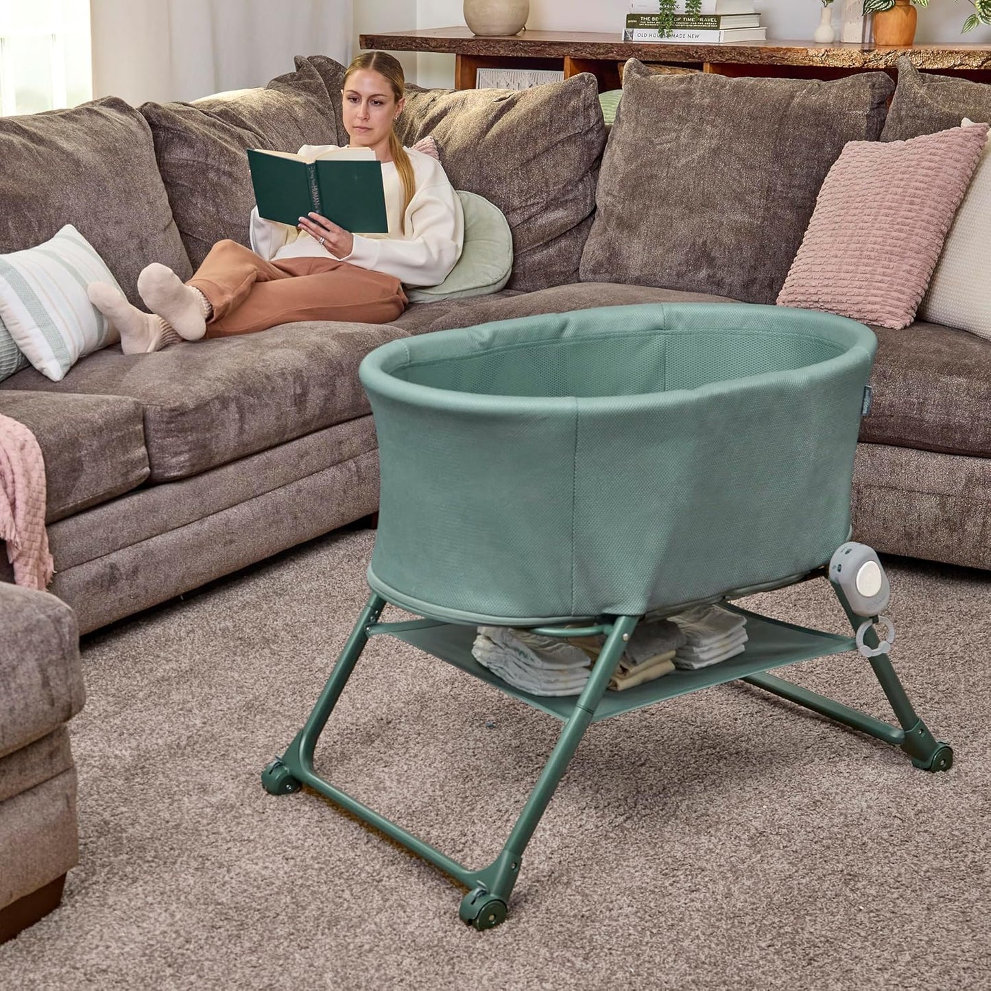 Ingenuity Dream Hero Starlight 3-in-1 Co-Sleeping Bassinet and Crib - Lume (Grey), Unisex, Newborn to 12 Months