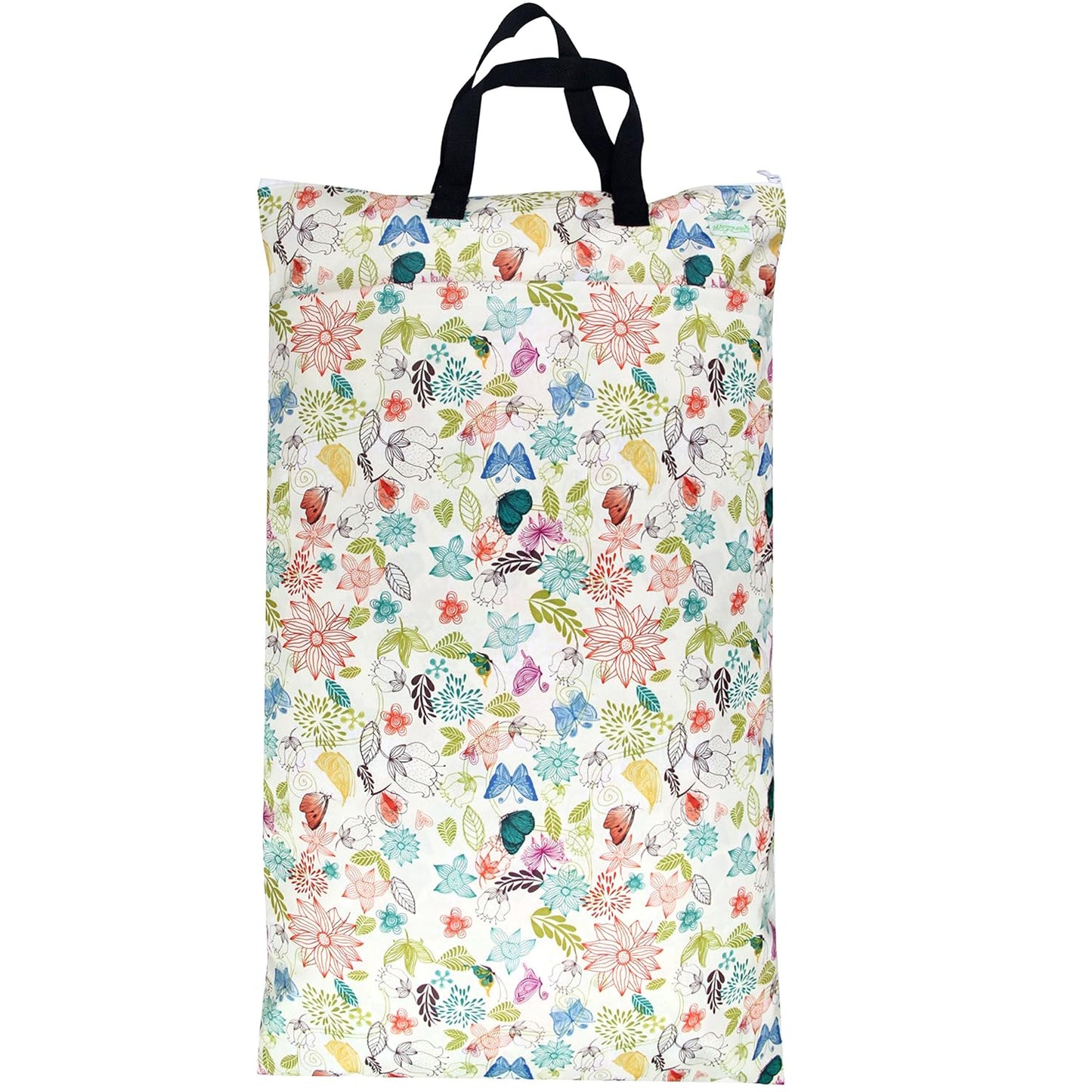wegreeco Reusable Hanging Wet Dry Cloth Diaper Bag (Grey Leaf, Grey)