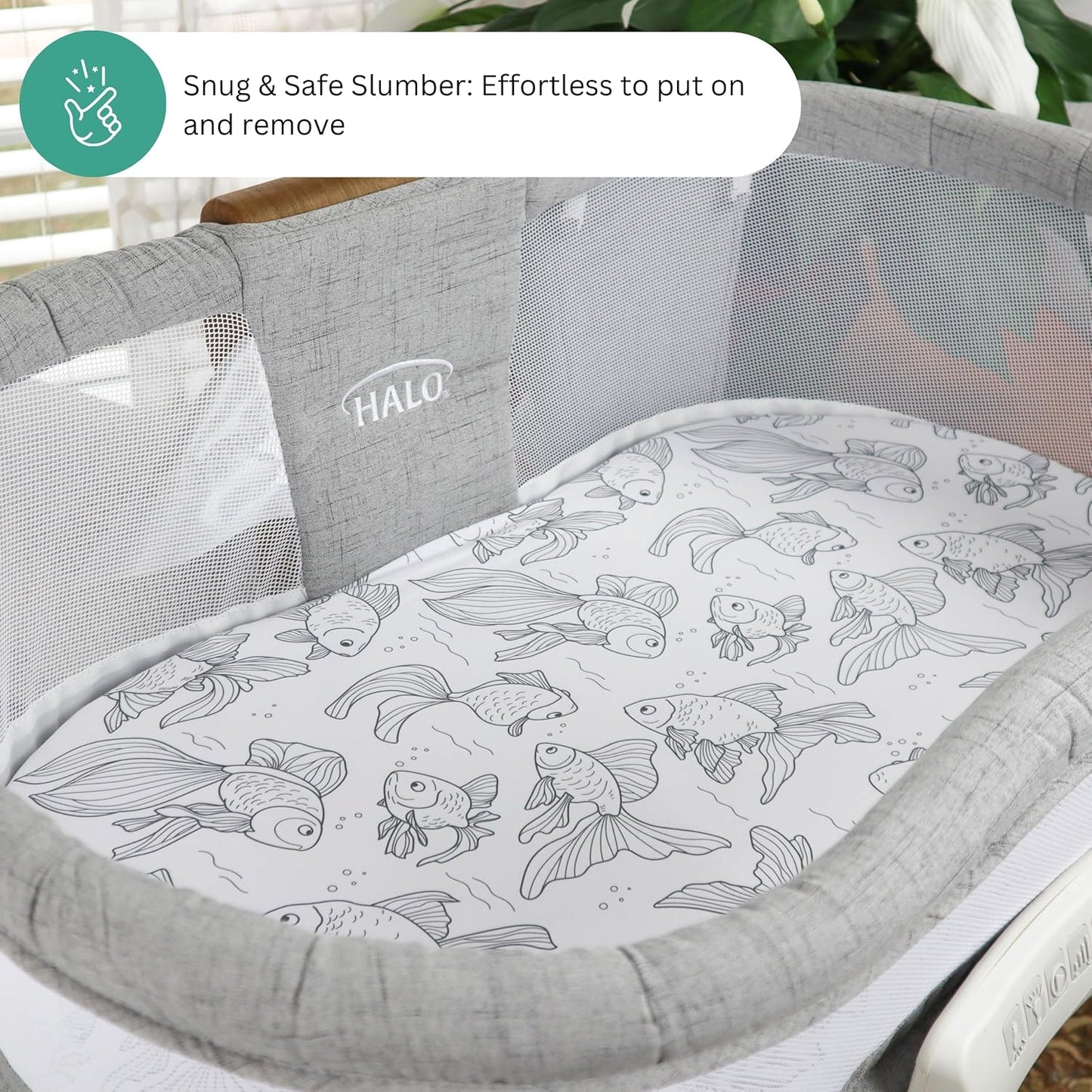 Bassinet Sheets for Papablic, CoZee, Cowiewie, Ezebaby, Nawahev Baby Bassinet Bedside Sleeper by TansyPanda, 3PC, 33x20, Ultra Soft, Breathable Snug Fit, Unisex Boys Girls, Gray White (Space Rockets)