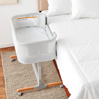 Skip Hop Baby Bassinet, Cozy Up 2-in-1 Bedside Sleeper & Bassinet, Grey