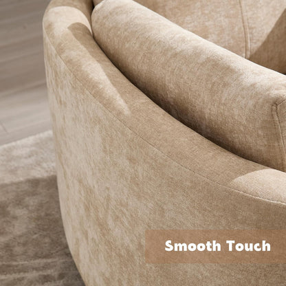Power Recliner,Nursery Swivel Glider Rocking Chair with USB Port,Upholstered Adult Electric Recliner Rocking Chair with 2 Pillows for Living Room Bedroom (Beige Corduroy, Power-Driven)