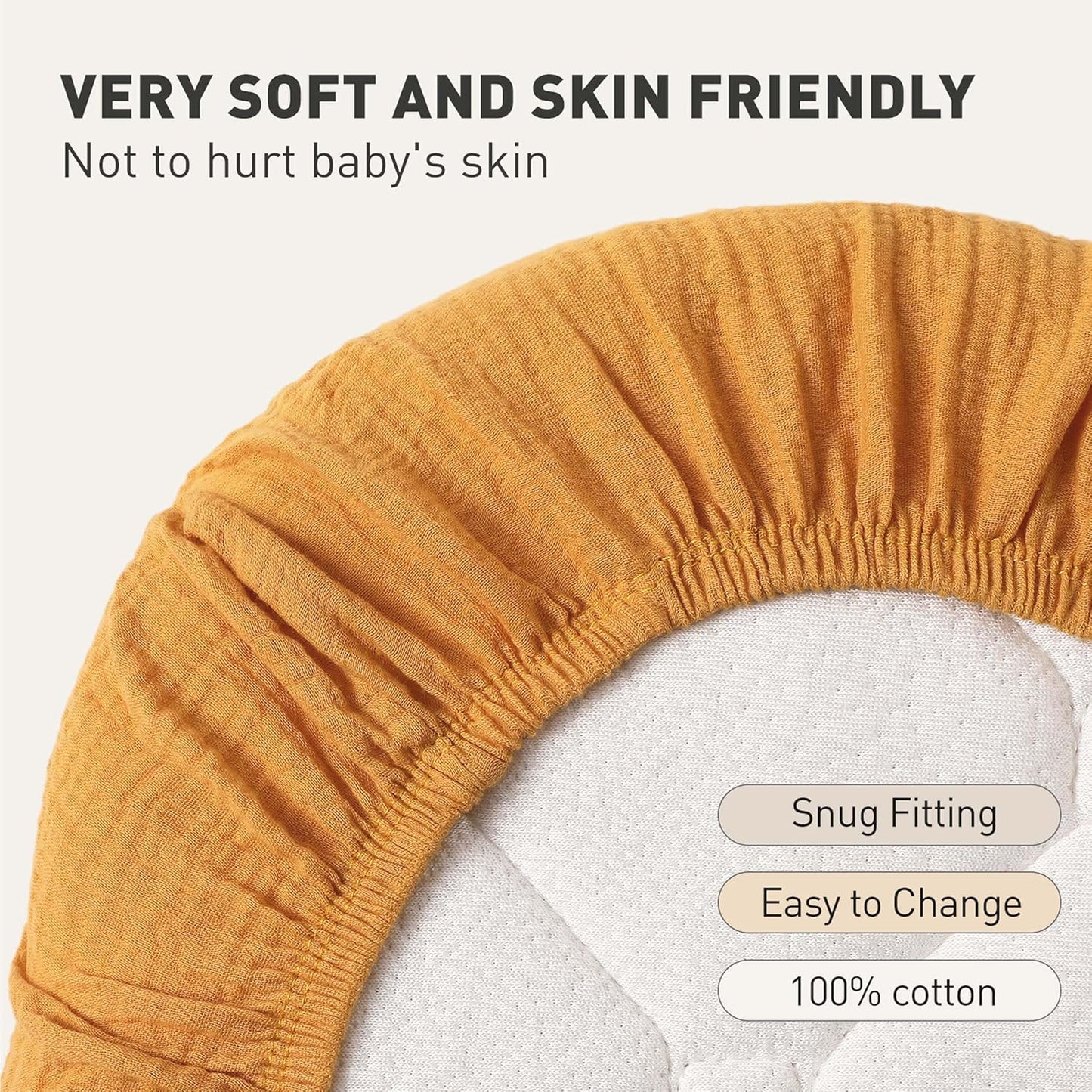 Muslin Bassinet Fitted Sheets 2 Pack, Soft Breathable Cotton Baby Bassinet Mattress Sheet Set, 360° Elastic Snug Fit, Universal for Oval, Rectangle & Hourglass Cradle, Unisex Baby Bedding (Cute Cars)