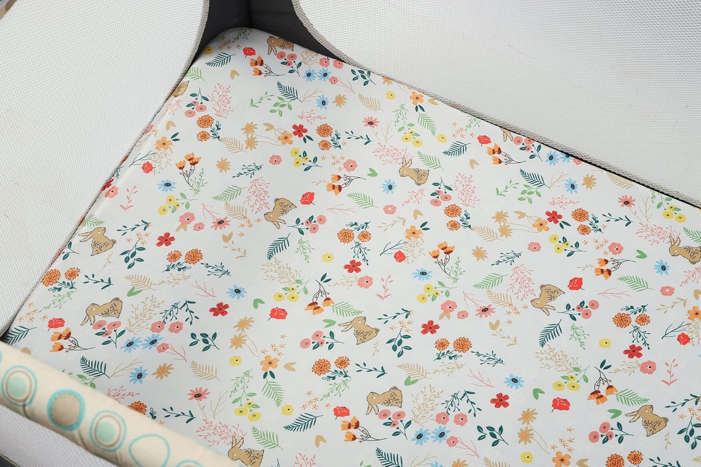 Onacosht Pack and Play Sheets 3 Pack for Baby Boy, Stretchy Jersey Knitted Portable Mini Crib Sheets Playard Mattress Cover, Woodland Animal Elephant Fox Lion Bear Giraffe Zebra Printing