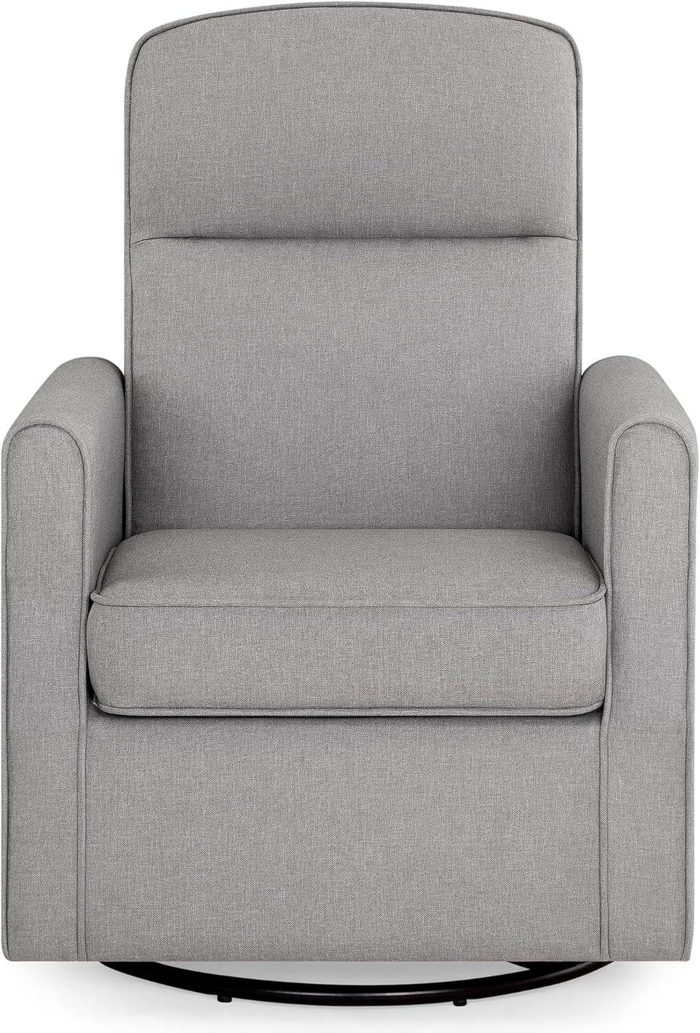 Delta Children Blair Slim Nursery Glider Swivel Rocker Chair, Charcoal