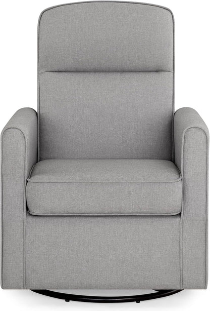 Delta Children Blair Slim Nursery Glider Swivel Rocker Chair, Charcoal