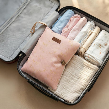 HAMUR Baby Diaper Bag Organizer – Travel-Friendly, Compact & Foldable | Stroller Pouch for Newborn Essentials – Must-Have for Boys & Girls (Leaves)