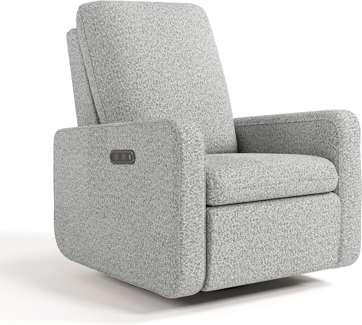 Graco Teddi Power Recliner Swivel Glider, Electronic Power Recline, Oeko-TEX 100 Certified, USB-A & USB-C Charger, Premium Cushioning & Comfort – (Ivory Basketweave)