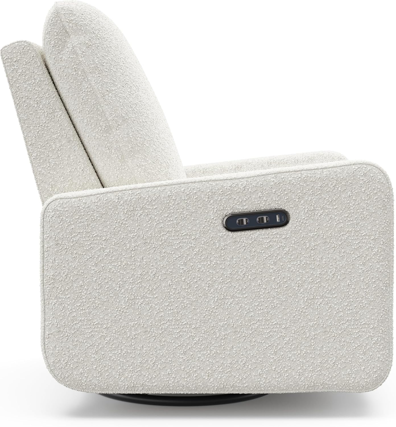 Graco Teddi Power Recliner Swivel Glider, Electronic Power Recline, Oeko-TEX 100 Certified, USB-A & USB-C Charger, Premium Cushioning & Comfort – (Ivory Basketweave)