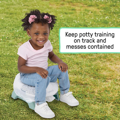 Ingenuity My Travel Potty, 2-in-1 Baby and Toddler Portable Potty Seat & Potty Ring, Lightweight Foldable, Includes Travel Bag & 3 Disposable Liners, Neutral