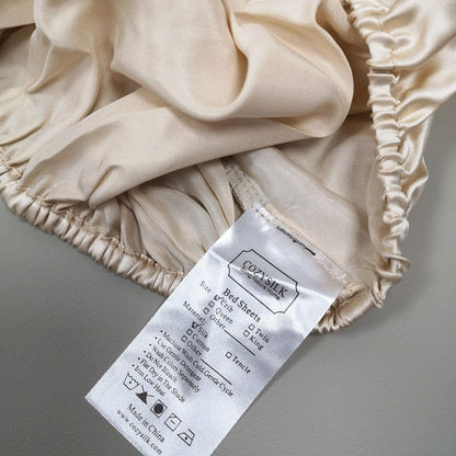 100% Mulberry Silk Cradle Sheets Fitted 18x36x4 - Great for Baby Hair, Fits Most Bedside Sleeper Bassinets Pad Mattress - Soft Silky for Girls Gift for Newborn and Infant, White
