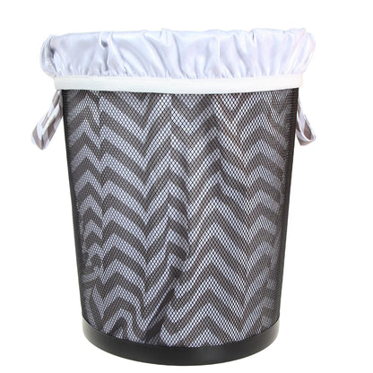 Teamoy (2 Pack Reusable Pail Liner for Cloth Diaper/Dirty Diapers Wet Bag, Gray Chevron+Slate