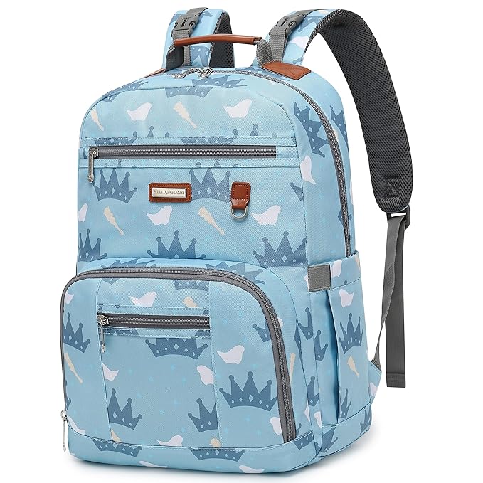 Diaper Bag Backpack, Large Baby Nappy Bags with Portable Changing Pad for Boys and GirlsMultifunction Travel Baby Bag for Moms Dads, Shower Gifts Waterproof and Stylish