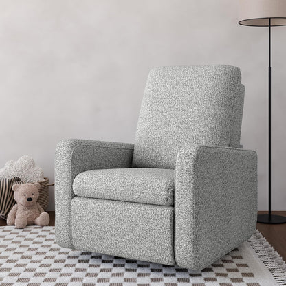 Graco Teddi Power Recliner Swivel Glider, Electronic Power Recline, Oeko-TEX 100 Certified, USB-A & USB-C Charger, Premium Cushioning & Comfort – (Ivory Basketweave)