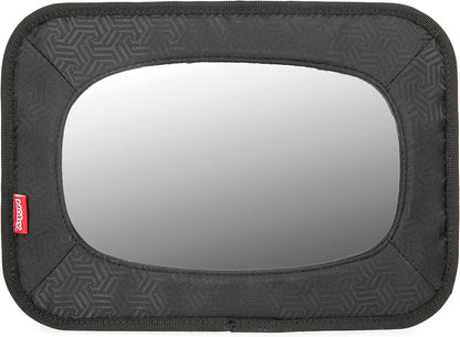 Nuby Shatterproof Rear Facing Backseat Baby Mirror, Black