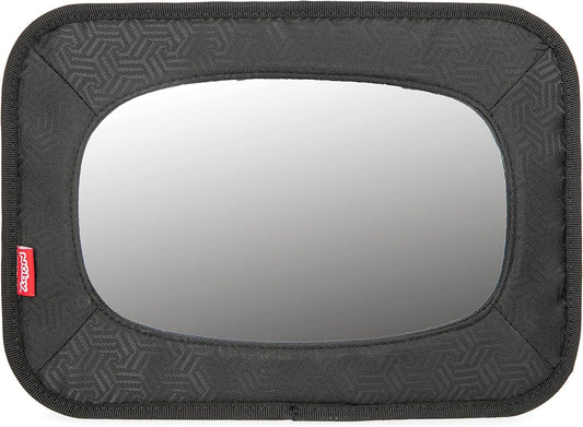 Nuby Shatterproof Rear Facing Backseat Baby Mirror, Black
