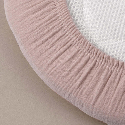 Muslin Bassinet Fitted Sheets 2 Pack, Soft Breathable Cotton Baby Bassinet Mattress Sheet Set, 360° Elastic Snug Fit, Universal for Oval, Rectangle & Hourglass Cradle, Unisex Baby Bedding (Cute Cars)