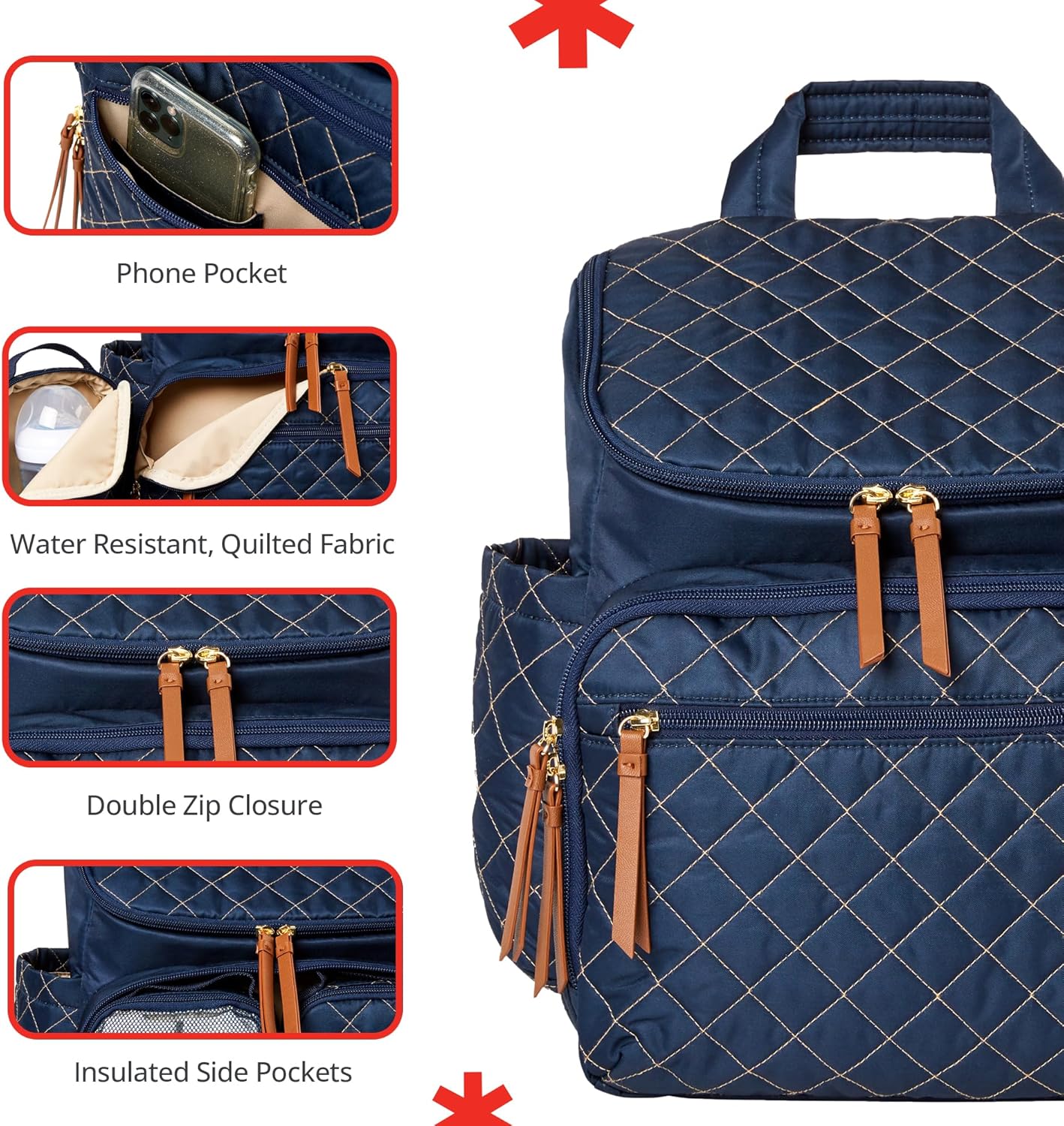 Skip Hop Diaper Bag Backpack: Forma, Multi-Function Baby Travel Bag with Changing Pad & Stroller Attachment, Jet Black
