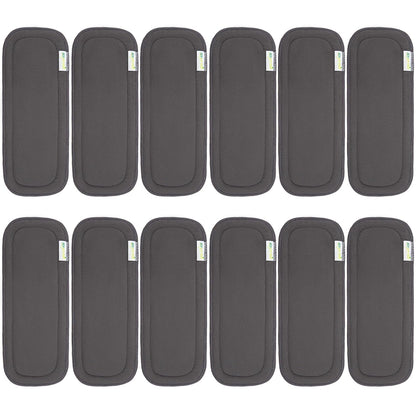 Wegreeco Reusable Soft 5 Layers 12 Pack Charcoal Inserts for Baby Cloth Diaper,High Absorbing Washable Liners