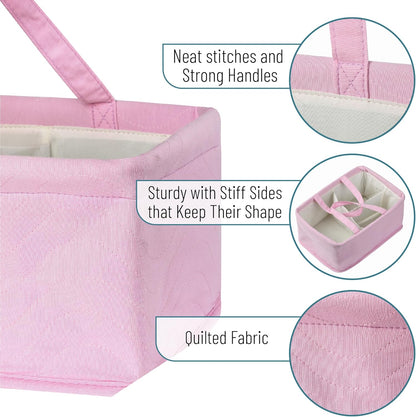 Mr. Pen- Baby Diaper Caddy Organizer, Blue, Baby Caddy Organizer with Handle, Compact Size, Collapsible & Portable