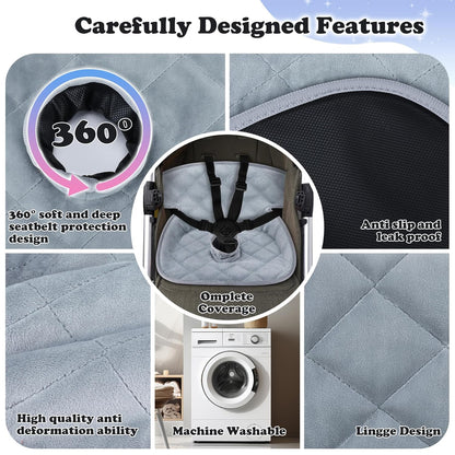 Babenest Car Seat Potty Protector Cover -Waterproof Carseat Training Liner for Baby &Toddler Shower Gift, Dry Piddle Pee Pad with Fun Designs for Strollers & Infant Car Seats (2pcs Pink)