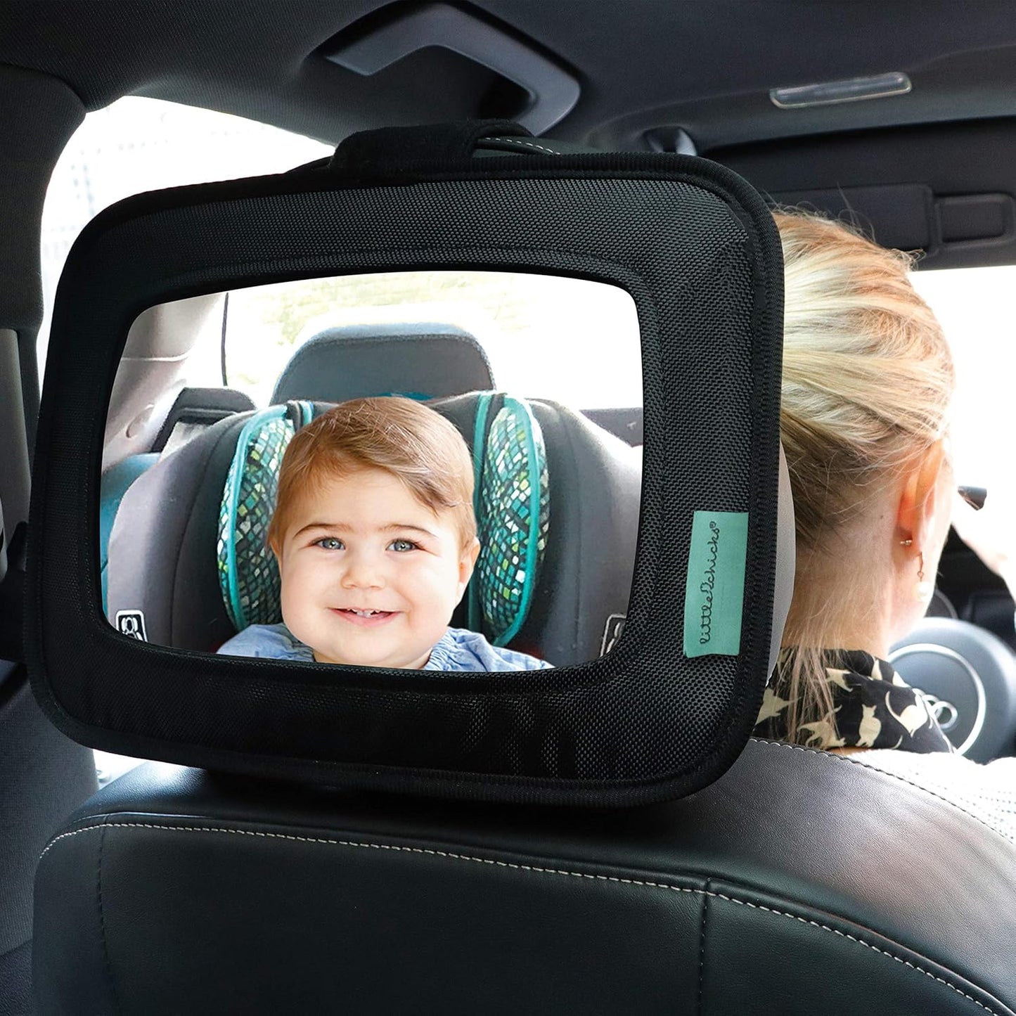 Little Chicks Rear Facing Baby Easy View Safety Mirror - Car Seat Mirror for Baby and Toddlers With Clear Wide View - Essential for Safety and Convenience