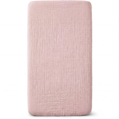 Muslin Bassinet Sheet Compatible with Maxi-COSI Iora & Iora Air Bedside Sleeper - 100% Cotton Rectangular Mattress Pad Cover (33"x20"), Breathable & Soft, Boho (1 Pack Blue)