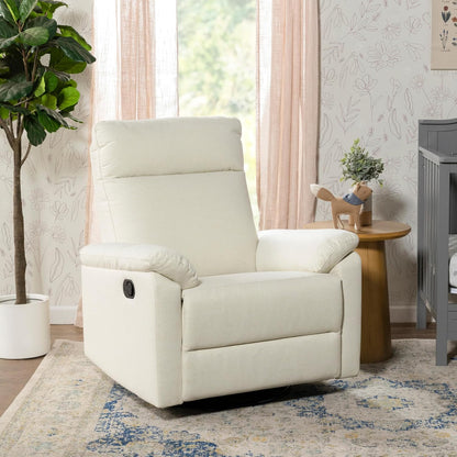 Davinci Suzy Glider Recliner Nursery Chair - Glider Rocking Chair for Nursery and Living Room - GREENGUARD Gold, FSC & Certi-PUR US Certified - 360° Swivel Rocker Recliner Chair (Cozy Cream Boucle)