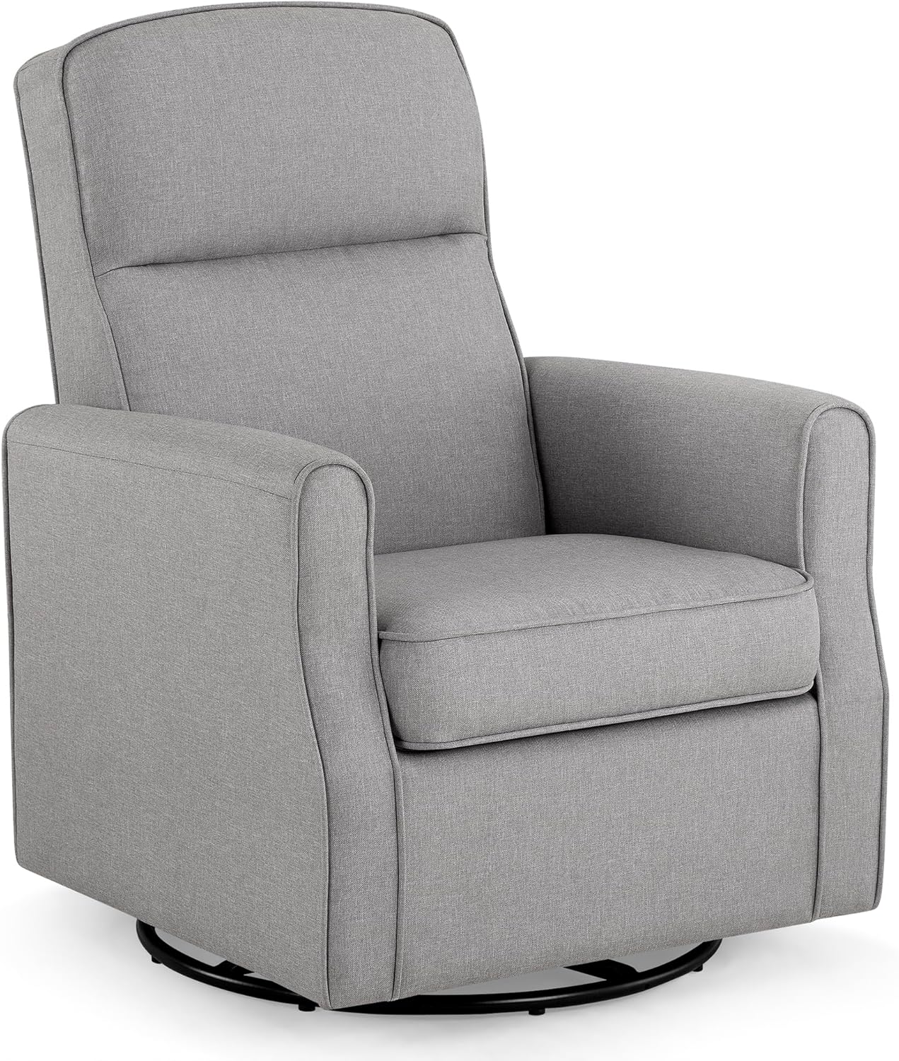 Delta Children Blair Slim Nursery Glider Swivel Rocker Chair, Charcoal